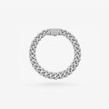Peter Marco 18k white gold round cut diamond Cuban link bracelet