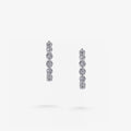 Peter Marco 18k white gold round cut diamond hoop earrings