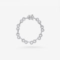 Peter Marco 18k white gold round cut diamond infinity link bracelet