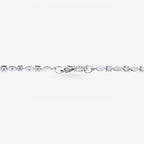 Peter Marco 18k white gold round cut diamond marquise cut cushion cut emerald pendant, clasp view