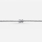 Graduating Bezel Set Diamond Tennis Necklace