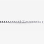 Peter Marco 18k white gold round cut diamond necklace, clasp view