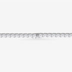 Peter Marco 18k white gold round cut diamond necklace, clasp view