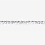 Peter Marco 18k white gold round cut diamond necklace, clasp view