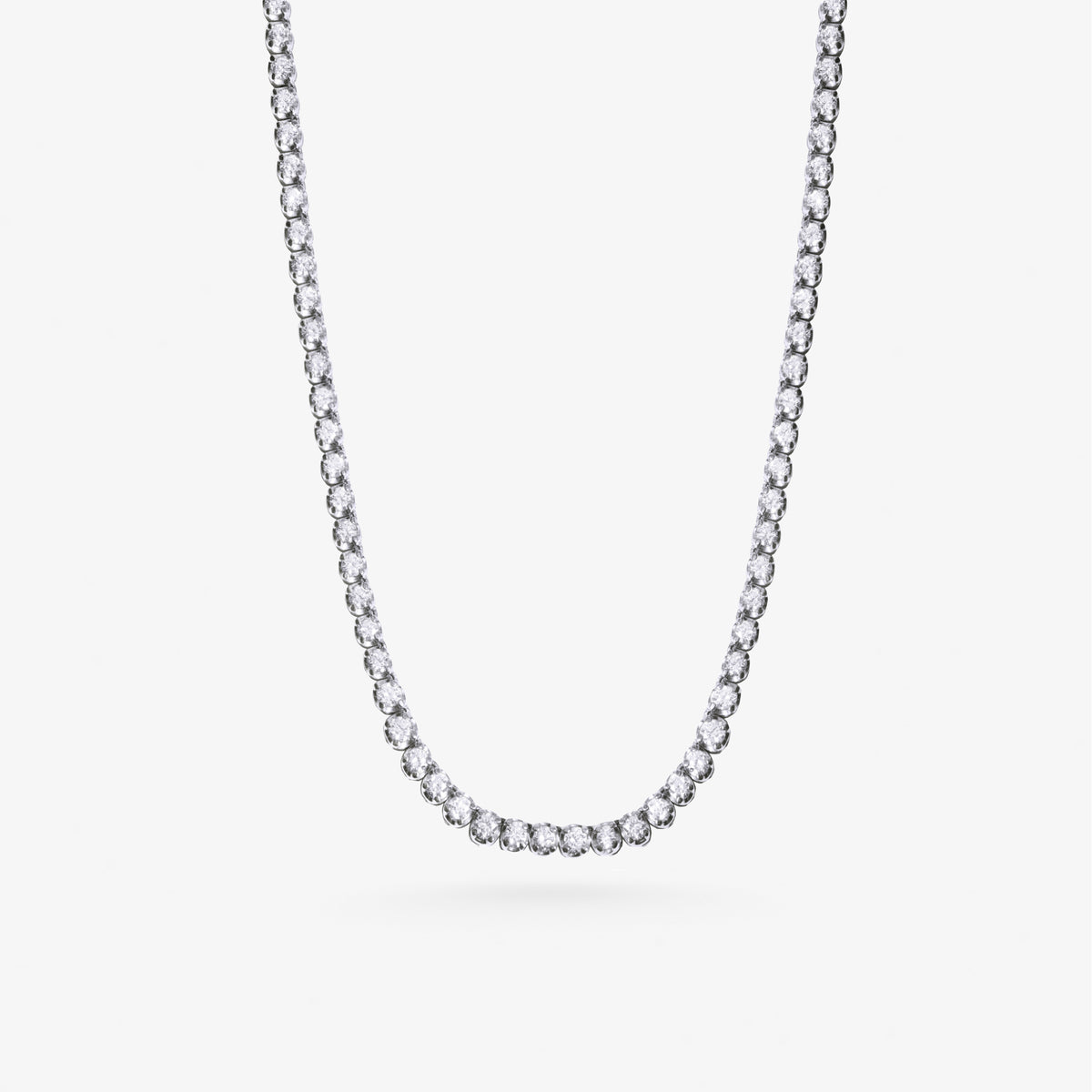Bezel Set Diamond Tennis Necklace