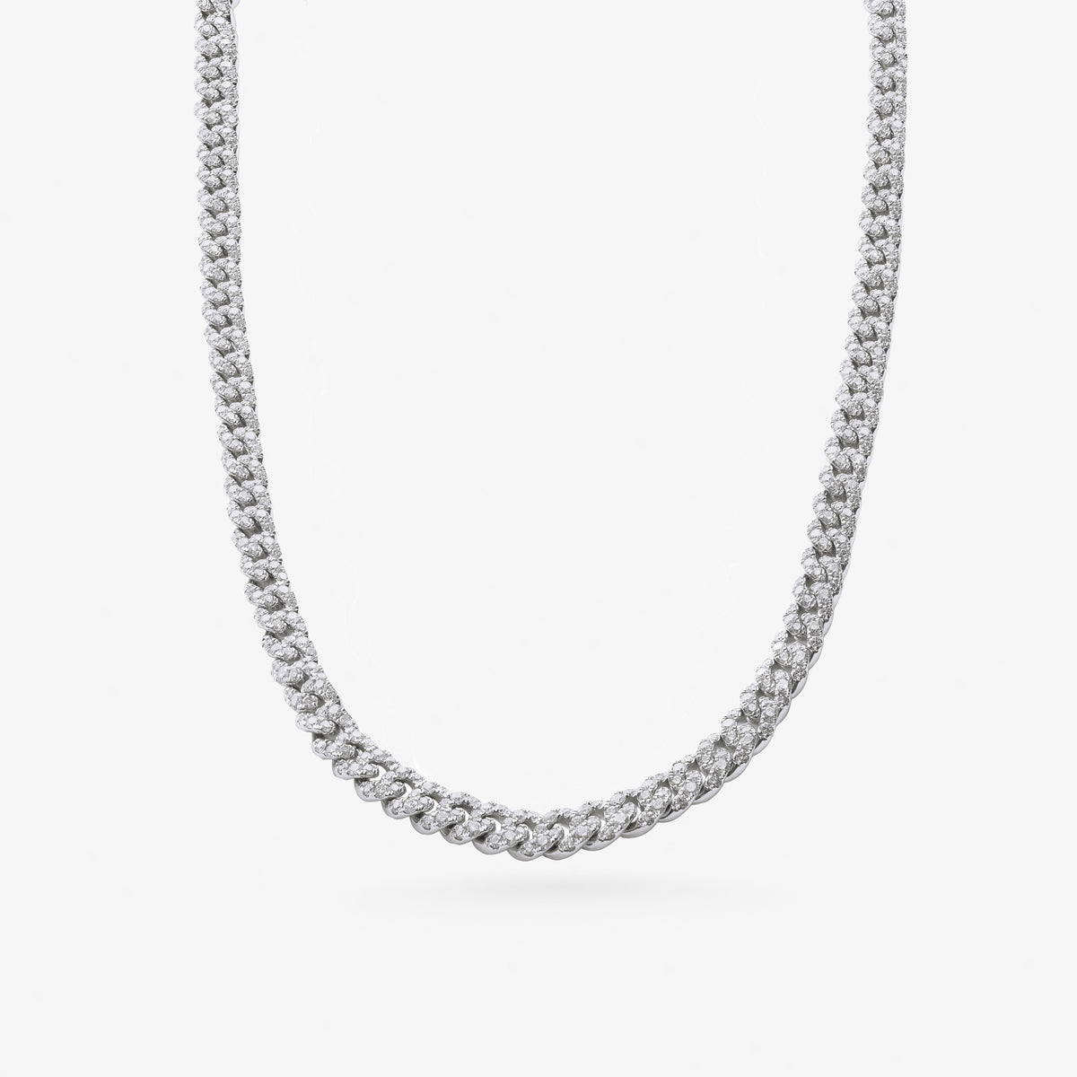 Peter Marco 18k white gold round cut diamond necklace