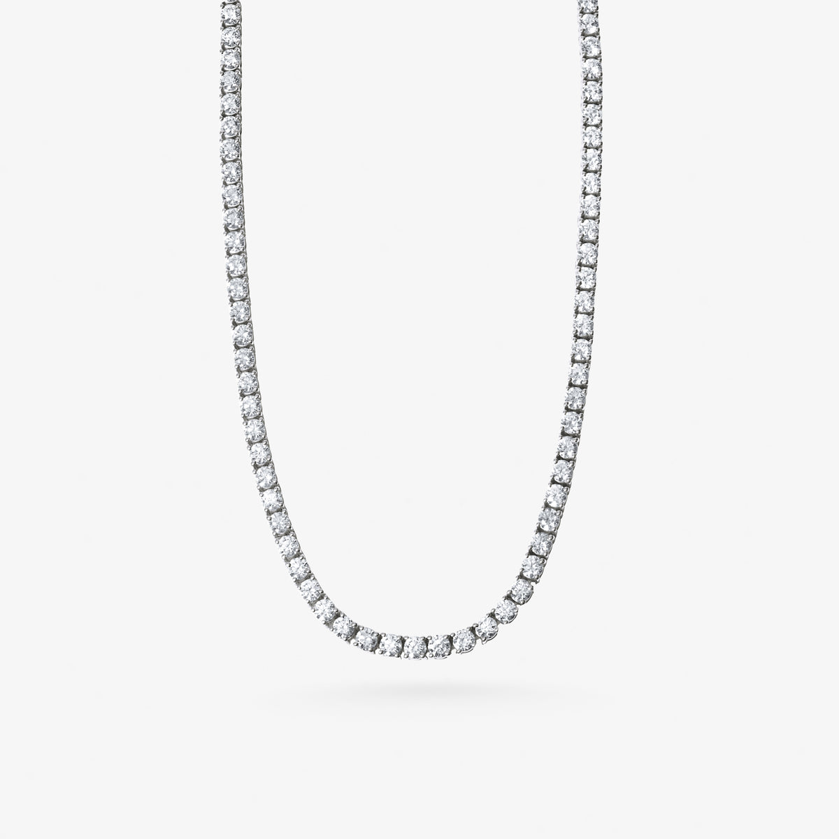 Peter Marco 18k white gold round cut diamond necklace