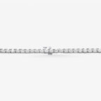 Peter Marco 18k white gold round cut  four prong set diamond necklace