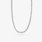 Peter Marco 18k white gold round cut  four prong set diamond necklace