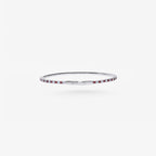 Peter Marco 18k white gold round cut ruby and diamond tennis bracelet, clasp view