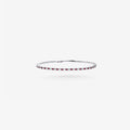 Peter Marco 18k white gold round cut ruby and diamond tennis bracelet