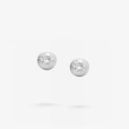 Peter Marco 18k white gold round cut white diamond stud earrings