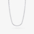 Peter Marco 18k white gold three-prong round cut diamond necklace