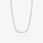 Peter Marco 18k white gold three-prong round cut diamond necklace