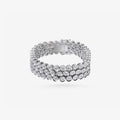 Peter Marco 18k white gold three-row round cut diamond bracelet