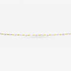 Peter Marco 18k yellow and white gold oval cut diamond necklace, detail view