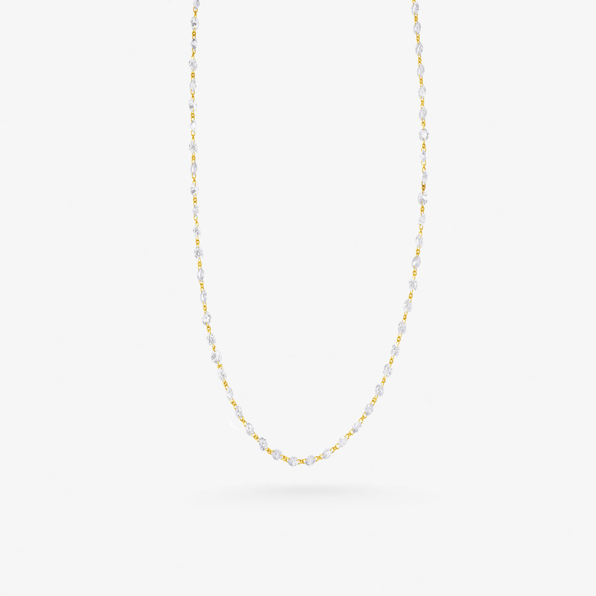Peter Marco 18k yellow and white gold oval cut diamond necklace