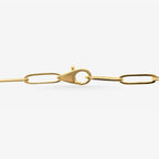 Peter Marco 18k yellow gold and white gold round cut bezel diamond necklace, clasp view