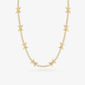 Peter Marco 18k yellow gold diamond barbwire necklace