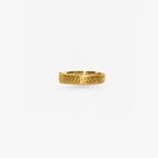 Peter Marco 18k yellow gold emerald cut diamond band ring, side view
