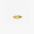 Peter Marco 18k yellow gold emerald cut diamond band ring