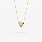 Peter Marco 18k yellow gold heart cut diamond pendant