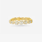 Peter Marco 18k yellow gold oval and cushion cut diamond bracelet