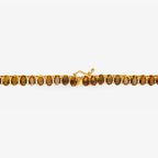 Peter Marco 18k yellow gold oval cut spessartite garnet and diamond necklace, clasp view