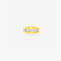 Peter Marco 18k yellow gold princess cut diamond channel set band ring