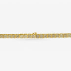 Peter Marco 18k yellow gold radiant cut yellow diamond necklace, clasp view