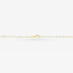 Peter Marco 18k yellow gold round cut crystal necklace, clasp view