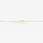 Peter Marco 18k yellow gold round cut crystal necklace, clasp view