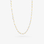 Peter Marco 18k yellow gold round cut crystal necklace