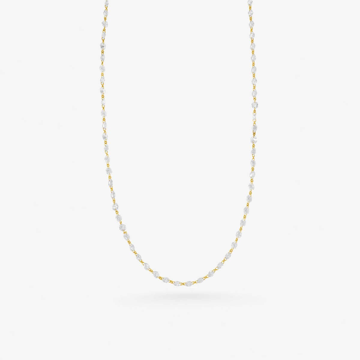 Peter Marco 18k yellow gold round cut crystal necklace