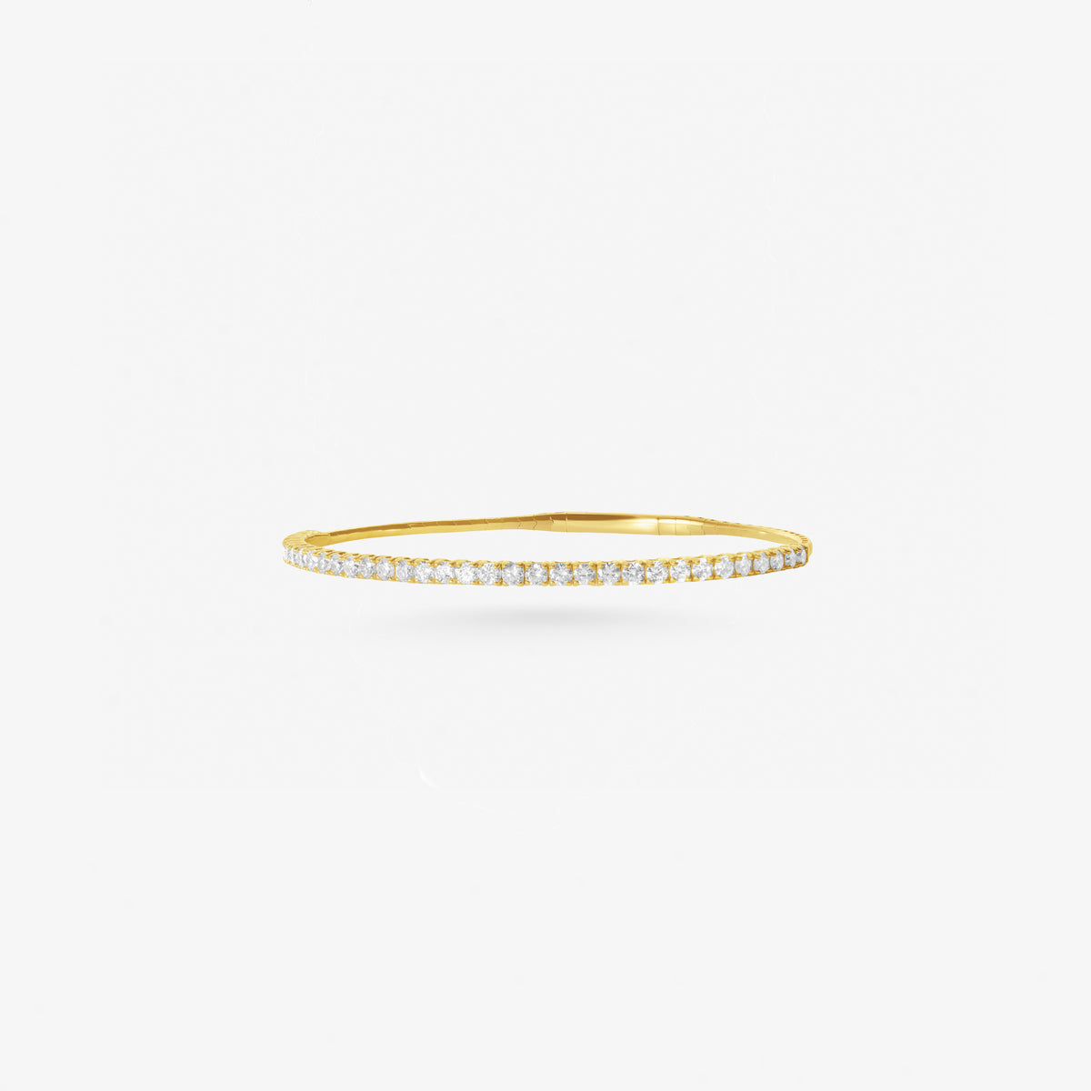 Peter Marco 18k yellow gold round cut diamond bangle