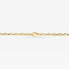 Peter Marco 18k yellow gold round cut diamond bezel set necklace, clasp view