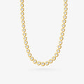 Peter Marco 18k yellow gold round cut diamond bezel set necklace