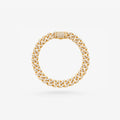 Peter Marco 18k yellow gold round cut diamond Cuban link bracelet