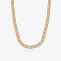 Peter Marco 18k yellow gold round cut diamond Cuban link necklace