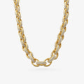 Peter Marco 18k yellow gold round cut diamond curb chain necklace