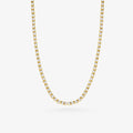 Peter Marco 18k yellow gold round cut diamond four prong tennis necklace