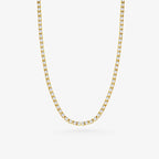 Peter Marco 18k yellow gold round cut diamond four prong tennis necklace