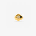 Peter Marco 18k yellow gold round cut diamond hexagonal ring