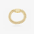 Peter Marco 18k yellow gold round cut diamond marquise link bracelet