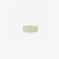 Peter Marco 18k yellow gold round cut diamond pavé band ring
