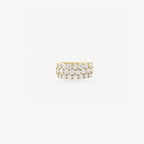 Peter Marco 18k yellow gold round cut diamond pavé band ring