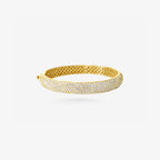 Peter Marco 18k yellow gold round cut diamond pavé bangle