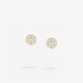 Peter Marco 18k yellow gold round cut diamond stud earrings