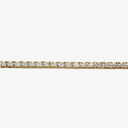 Peter Marco 18k yellow gold round cut diamond tennis bracelet, detail view
