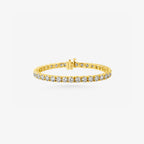 Peter Marco 18k yellow gold round cut diamond tennis bracelet